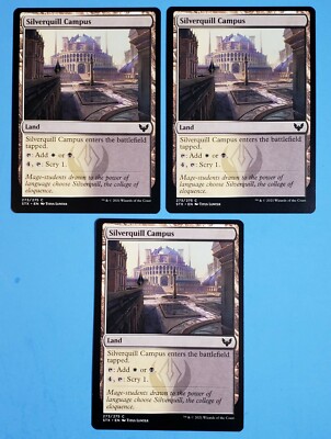 3x Silverquill Campus Strixhaven School Mages 2021 Mtg Magic Dual Land Mana 273