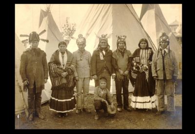 1904 GERONIMO St Louis Worlds Fair PHOTO Group, Apache Indian Boy Chief