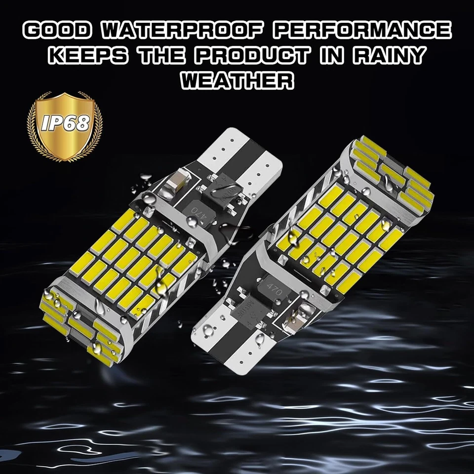 Lâmpadas de LED de reserva reversa T15 921 912 W16W 916 6000K branco super brilhante - Imagem 3 de 4