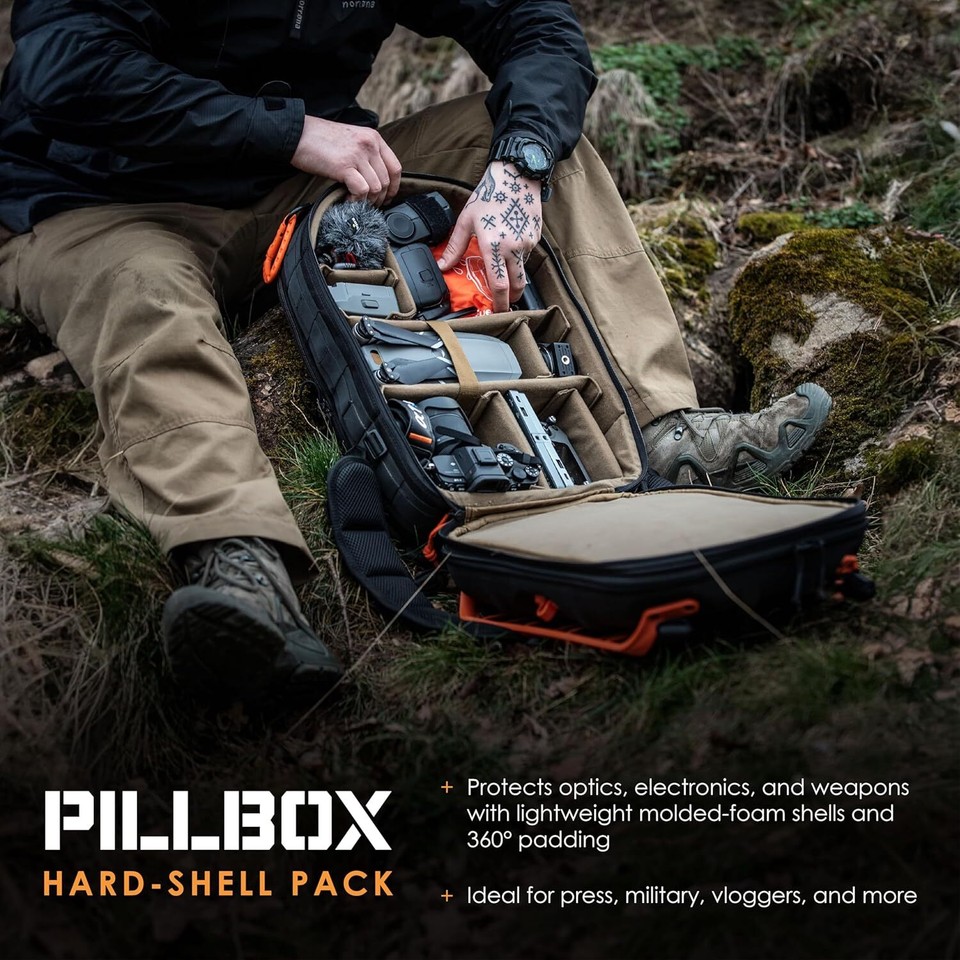 HAZARD 4 Pillbox Hardshell Backpack, Tactical Camera Bag with Laptop
