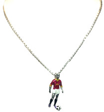 Collana in Argento 925% A.S. Roma calcio idea regalo per uomo e ragazzo