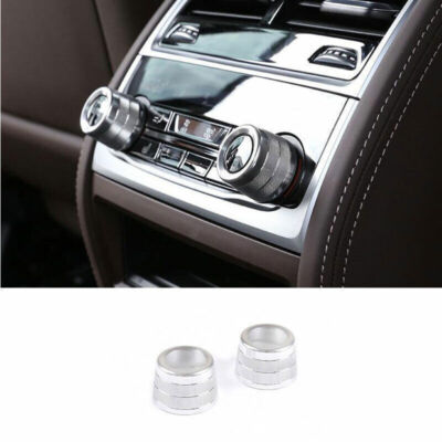 For BMW X3 X4 2018-2020 2021 Silver Aluminum Rear AC Adjusting Knob Ring Trim