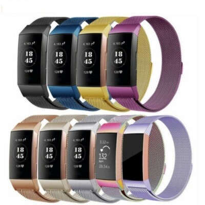 Magnetic Milanese Stainless Steel Wrist Band Bracelet For Fitbit Charge 3 4