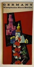 Vintage MAP/Pamphlet WESTPHALIA/HARZ/BERLIN Germany 1960’s Hans Schmandt