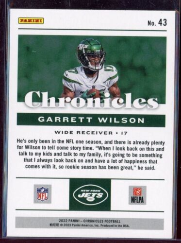 2022 Chronicles - Garrett Wilson RC - Picture 2 of 2