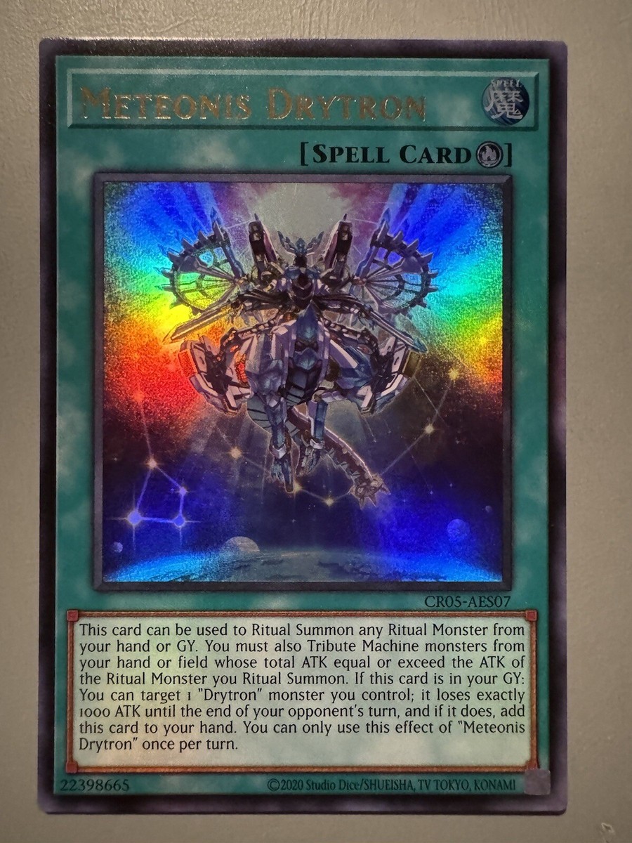 YUGIOH METEONIS DRYTRON ASIA ENGLISH EDITION CR05-AES07 ULTRA RARE