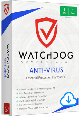Watchdog Anti-Virus  Antivirus 5 PC 1 - 2 - 3 Jahre Years Windows ESD @GWC