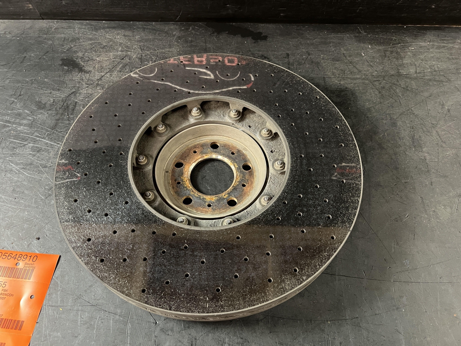 2007 BENTLEY CONTINENTAL GT DRIVER LEFT FRONT BRAKE CERAMIC ROTOR ID# 3W0615301J