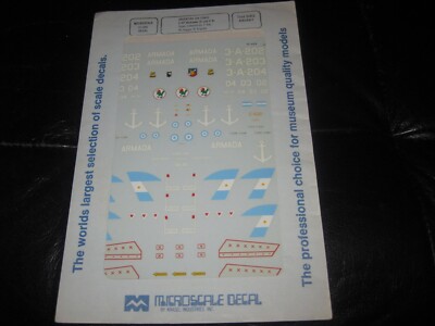 Argentine AF A-4P Skyhawks IV & V Br. Super Entendard IAI Dagger Microscale-1/72