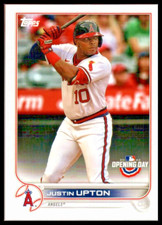 2022 TOPPS OPENING DAY #139 JUSTIN UPTON LOS ANGELES ANGELS