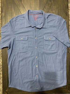 Tommy Bahamas Mens Camp Shirt Tropicool Seas IslanZone Knit Xxl