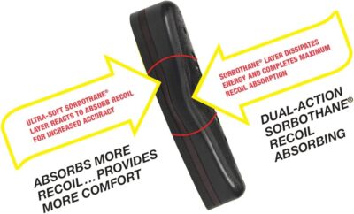 Recoil Pad Dual-Action   Two-Layer Grind-to-Fit | Maximum Recoil Reduction