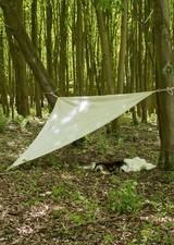 Dreieck-Lagerplane / Sonnensegel mit Schlaufen, 250g/m&sup2;, naturfarben Mittelalter