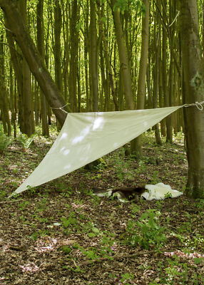 Dreieck-Lagerplane / Sonnensegel mit Schlaufen, 250g/m², naturfarben Mittelalter