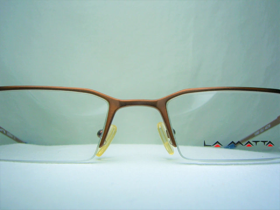 La Matta eyeglasses half rim Titanium alloy square oval men women frames NOS - Image 2 of 4