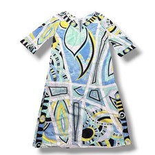 Emilio Pucci, dress, Pucci pattern, Geometric, Multicolor, blue, size S, Used