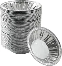 50 Pack - Pie Pans 4 Inch,Mini Pie Tins HEAVY-DUTY Disposable Aluminum Foil Tart