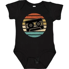 Inktastic Vintage Cassette Tape Silhouette Baby Bodysuit Retro 80s Fun 1980s