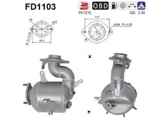 DPF Rußpartikelfilter Dieselpartikelfilter AS FD1103 Cordierit für TOYOTA AURIS