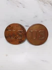 Antique WW1 Pair of US Cavalry Horse Harness Bridle Rosettes-Military/equestrian