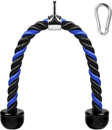 Deluxe Tricep Rope Pull Down Cable, 27 & 36 Inch Rope Length - Picture 1 of 5