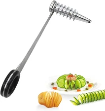 Spiral Cutter for Potatoes, Stainless Steel Spiral Cutter for Veggies Cu