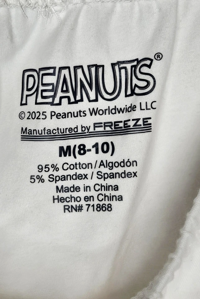 Новый с Ярлыками Peanuts Snoopy графический лаунж шорты с белый чек выбрать средний или XL - Изображение 4 из 4