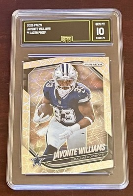 2025 Panini Prizm Football - Javonte Williams Lazer Prizm (#1) GMA