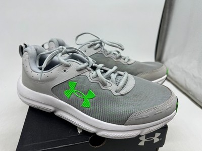 Under Armour Charged Assert 10 Sneaker Men Mod Gray Green Running Shoes - 9