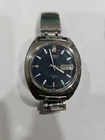 Vintage Seiko Automatic Day-Date Blue Dial 17 Jewels Men's 1970s Watch Japan