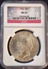 1922 $1 MS63 PEACE DOLLAR CERTIFIED NGC