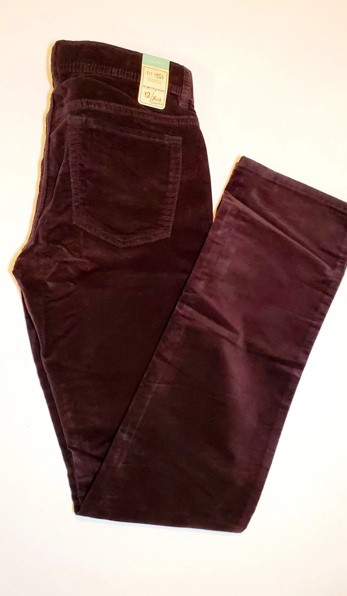 Pantalones ajustados de terciopelo marrón de terciopelo GapKids para niñas, cintura ajustable talla 12 nuevos con etiquetas