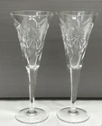 Vintage Waterford Crystal Millennium Champagne Toasting Flutes Happiness
