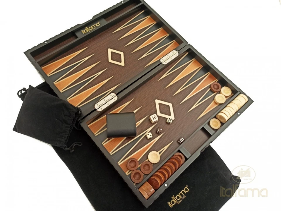 Italfama Maple & Walnut Carved Backgammon Case, Size Closed 38 X 23cm, Handmade - Image 4 of 4