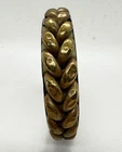 Vintage Chunky Gold Tone Chain Link Bangle Bracelet Textured Costume Jewelry