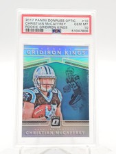 CHRISTIAN MCCAFFREY 2017 DONRUSS OPTIC ROOKIE GRIDIRON KINGS HOLO PSA 10 Q3520
