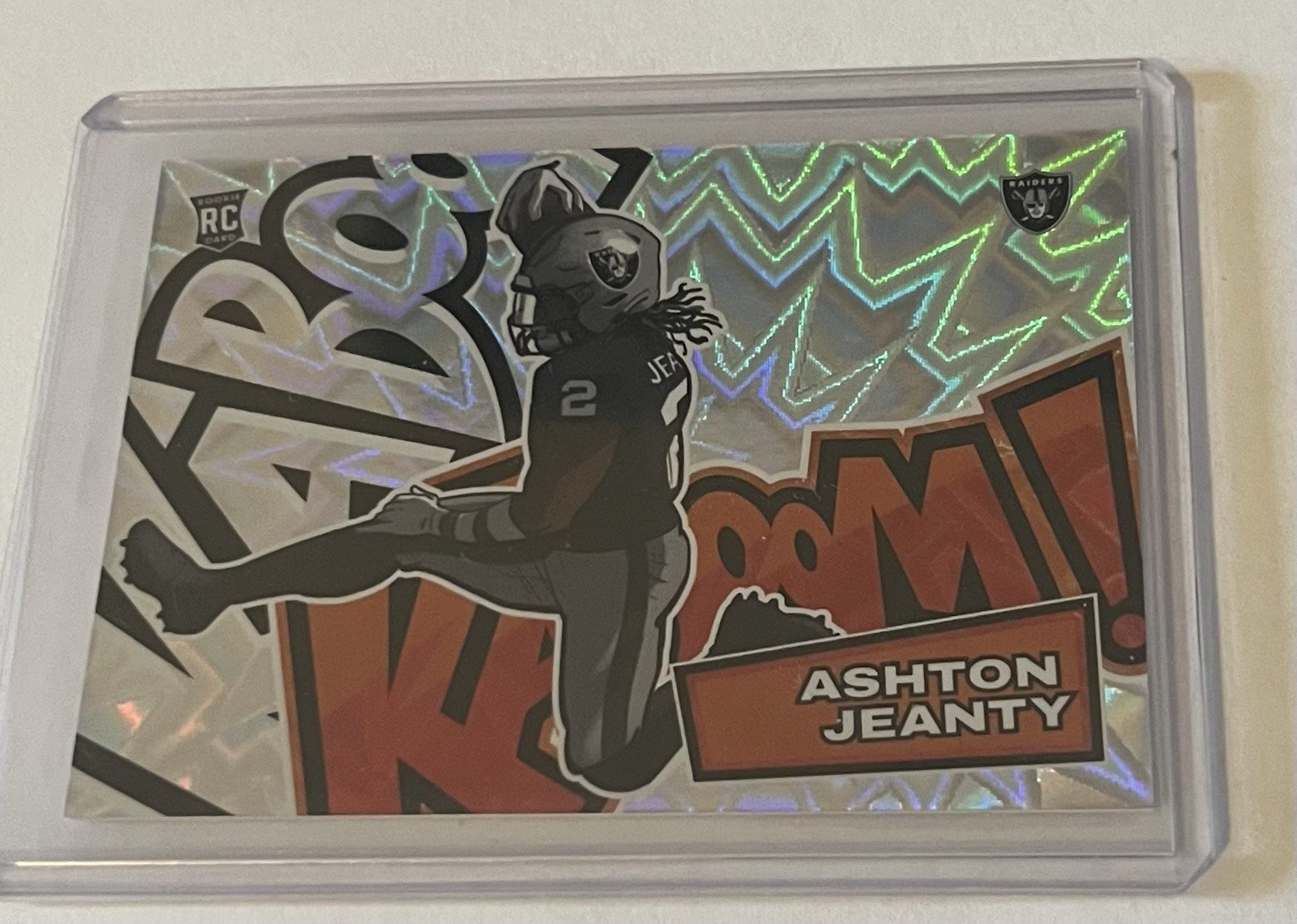 2025 Panini Absolute Ashton Jeanty HORIZONTAL KABOOM! SSP Raiders #33 CASE HIT🔥