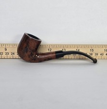 Vintage Italian Briar Tobacco Pipe Made in Italy Bent Billiard Smooth Finish