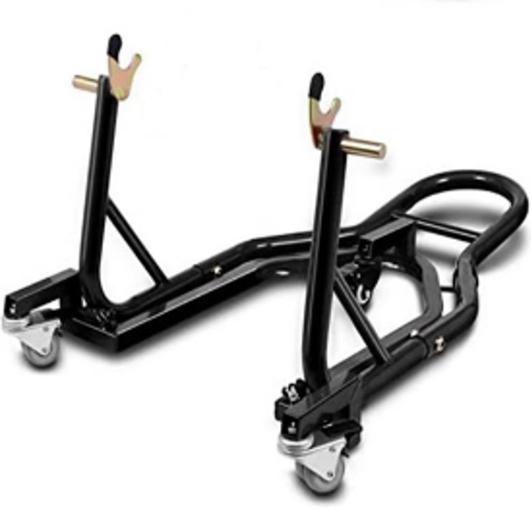 CRUIZER Cavalletto sposta moto Posteriore Mobile con ruote Nero
