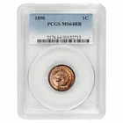 1890 Indian Head Cent 1C PCGS MS 64 RB