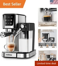 Espresso Coffee Machine 20 Bar Cappuccino Latte Maker Milk Frother Silver