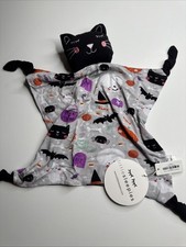 NWT Little Sleepies Trick Or Treat Pumpkin Halloween Cat Lovey Blanket
