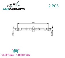 BRAKE HOSE LINE PIPE REAR 1 987 476 219 BOSCH 2PCS NEW OE REPLACEMENT