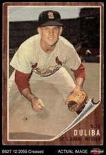 1962 Topps #149 Bob Duliba Normal Tint Cardinals COMMON VARIATION 1 - POOR