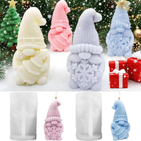 Silikonformen Weihnachten Wichtel Kerzenform 3D Weihnachtsmann GießFormen Gips