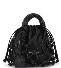 Kurt Geiger Women’s Small Macrame Crystal Mini Bucket Bag