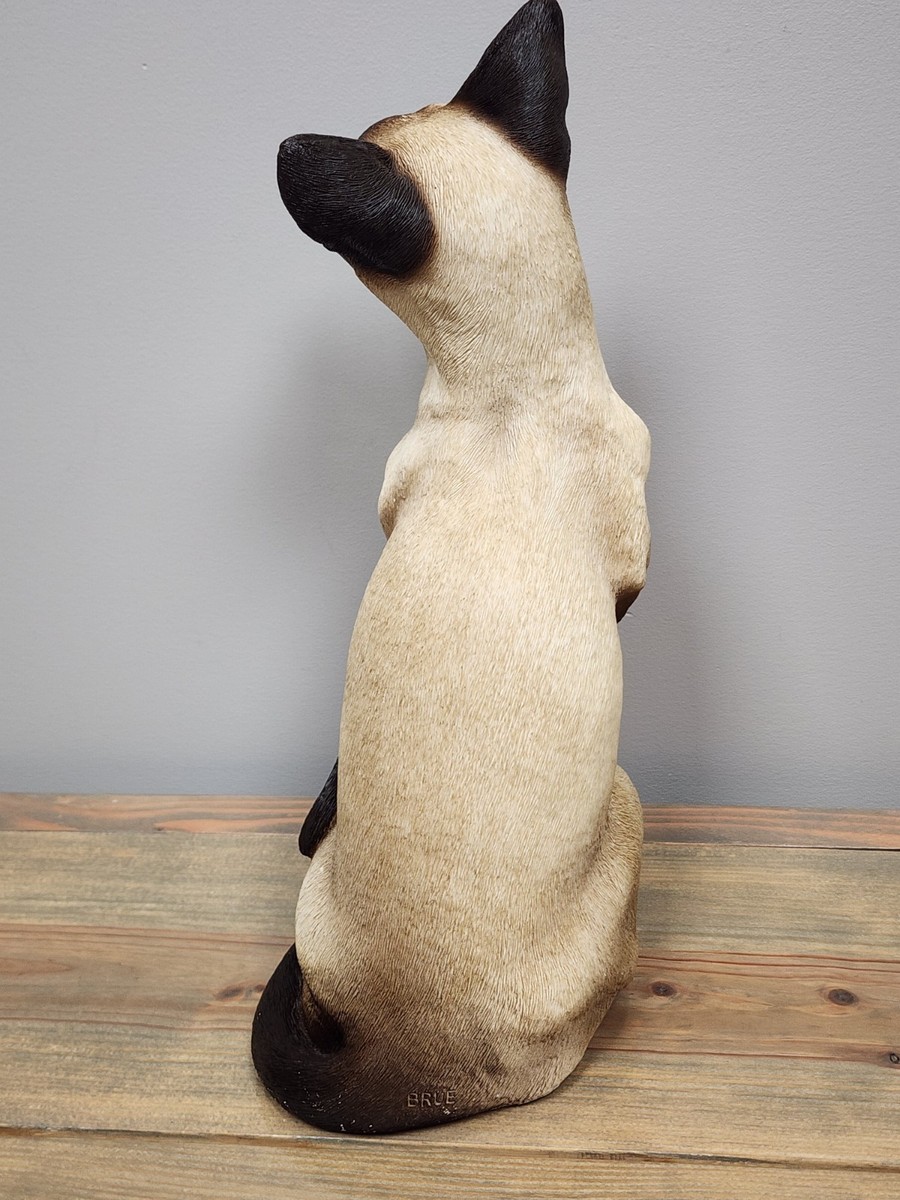 Vintage Sandra Brue Sandicast Siamese Cat Sculpture Statue USA