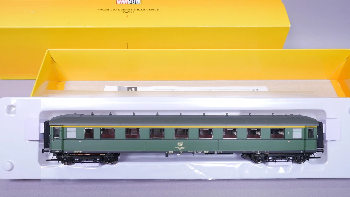 H0 DC Brawa 46416 Schnellzugwagen Aüe305 DB Ep. IV OVP #ST_61