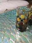 Set Of 4 Vtg Brown Yellow Polka Dot Drinking Glasses/ Tumblers/Highball Beverage — photo 9