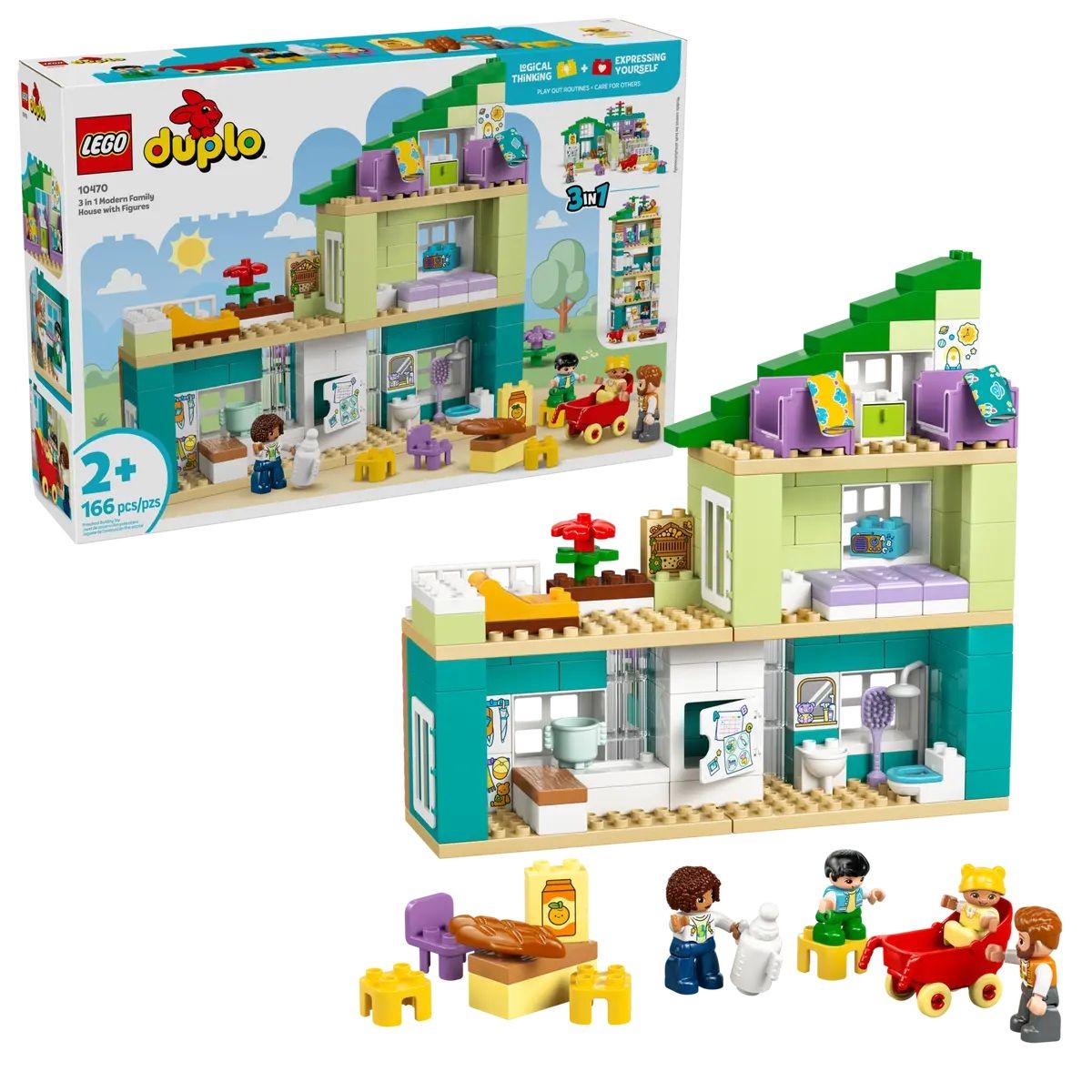 Lego Casa Familiare Moderna 3 In 1 Con Personaggi 10470 - Immagine 2